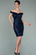 Короткое Платье На Приглашение Темно-синий ABK1230