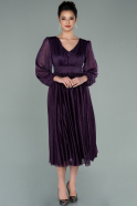 Миди Пригласительное Платье Пурпурный ABK1232