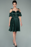 Короткое Платье На Приглашение Изумрудно-зеленый ABK1233