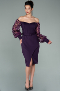 Короткое Платье На Приглашение Пурпурный ABK1242