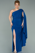 Длинное Свободное Вечернее Платье Ярко-синий ABU2123