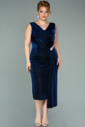 Миди Вечернее Платье Большого Размера Ярко-синий ABK1247