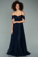 Длинное Вечернее Платье Темно-синий ABU2176