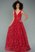 Длинное Вечернее Платье красный ABU1981
