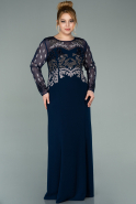 Длинное Вечернее Платье Темно-синий ABU2178