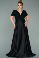 Длинное Свободное Вечернее Платье Черный ABU2212