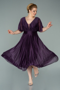 Миди Вечернее Платье Большого Размера Пурпурный ABK1471
