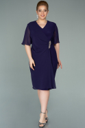 Короткое Шифоновое Вечернее Платье Пурпурный ABK1294