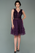 Короткое Выпускное Платье Пурпурный ABK1304