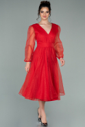 Миди Пригласительное Платье красный ABK1315