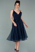 Миди Вечернее Платье Темно-синий ABK1317