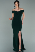 Длинное Вечернее Платье Русалка Изумрудно-зеленый ABU2170