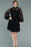 Короткое Вечернее Платье С Зеркалами Черный ABK1302