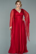 Длинное Шифоновое Вечернее Платье красный ABU2246