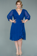 Короткое Шифоновое Вечернее Платье Ярко-синий ABK1340