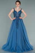Длинное Платье Высокой Моды Индиго ABU2254