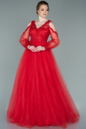 Длинное Вечернее Платье красный ABU2250