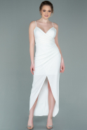 Длинное Выпускное Платье Белый ABU2251