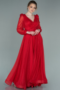 Длинное Вечернее Платье красный ABU2111
