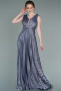 Длинное Вечернее Платье Серый ABU2257