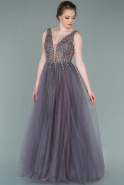 Длинное Вечернее Платье Лавандовый ABU2185