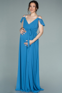 Длинное Вечернее Платье Для Беременных Индиго ABU756
