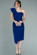 Миди Пригласительное Платье Ярко-синий ABK1345