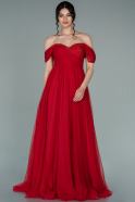 Длинное Вечернее Платье красный ABU2176