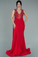Длинное Вечернее Платье красный ABU2276
