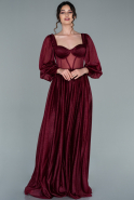 Длинное Вечернее Платье Бордовый ABU2141