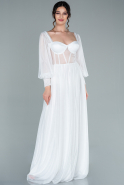 Длинное Вечернее Платье Белый ABU2141