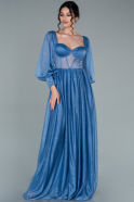 Длинное Вечернее Платье Индиго ABU2141