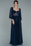 Длинное Вечернее Платье Темно-синий ABU2141