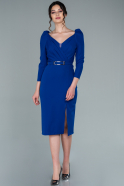 Миди Пригласительное Платье Ярко-синий ABK1261