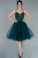 Короткое Платье На Приглашение Изумрудно-зеленый ABK1358