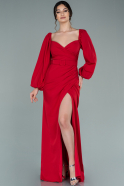 Длинное Вечернее Платье Русалка красный ABU2280