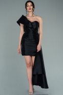 Короткое Вечернее Платье Черный ABK1365