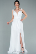 Длинное Вечернее Платье Белый ABU2307