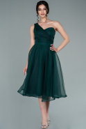 Платье Миди Для Выпускного Вечера Изумрудно-зеленый ABK1380