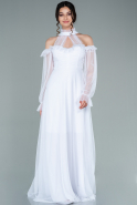 Длинное Вечернее Платье Белый ABU2321
