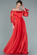 Длинное Вечернее Платье красный ABU2317