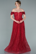 Длинное Вечернее Платье красный ABU2305