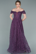 Длинное Вечернее Платье Пурпурный ABU2305