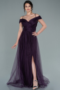Длинное Вечернее Платье Пурпурный ABU2336