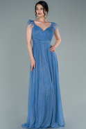 Длинное Вечернее Платье Индиго ABU1639