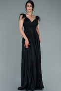 Длинное Вечернее Платье Черный ABU1639