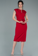 Миди Пригласительное Платье красный ABK1390