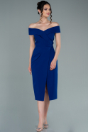 Миди Пригласительное Платье Ярко-синий ABK1393