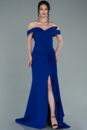 Длинное Помолвочное Платье Ярко-синий ABU2345