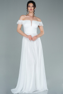 Длинное Вечернее Платье Белый ABU2351